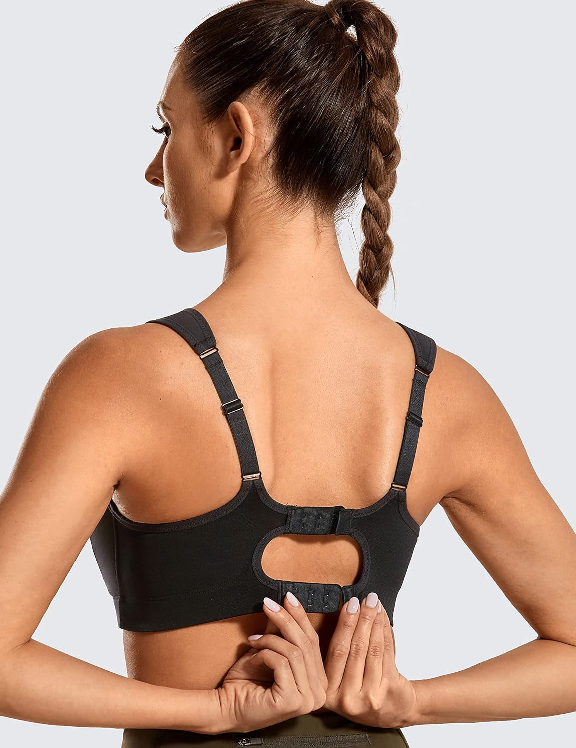 Bounce Control plus Size Sports Bras for Women High Support Double Back Hooks Full Coverage Padded Wireless Bra