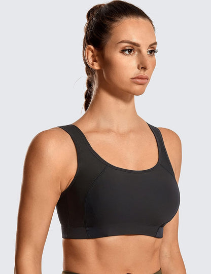 Bounce Control plus Size Sports Bras for Women High Support Double Back Hooks Full Coverage Padded Wireless Bra