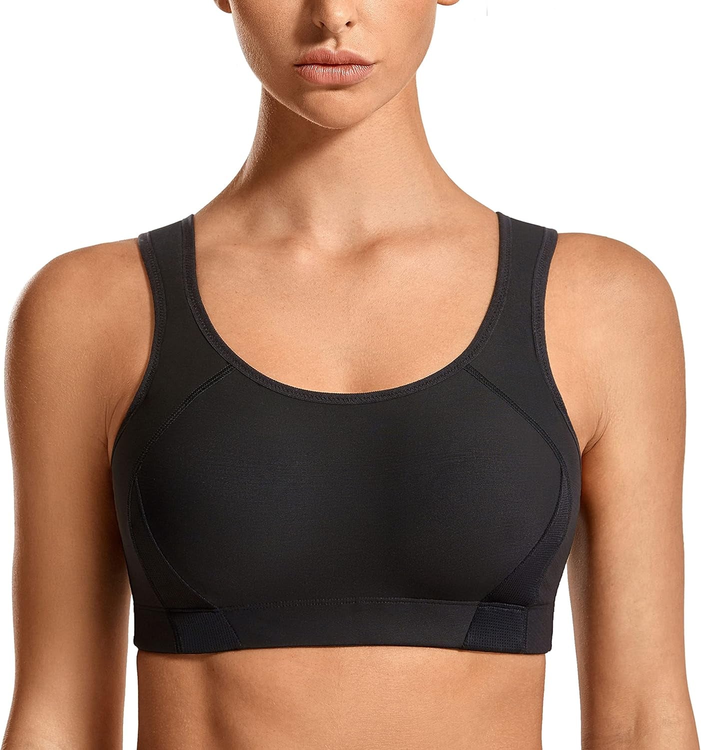 Bounce Control plus Size Sports Bras for Women High Support Double Back Hooks Full Coverage Padded Wireless Bra