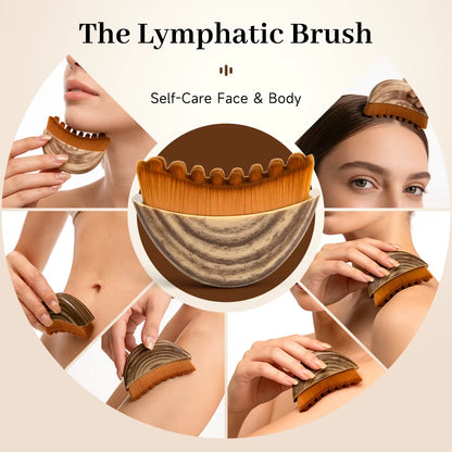 Portable Lymphatic Contour Face Brush, Facial Sculpting Lymphatic Drainage Tool, Lymphatic Drainage Massager Fit the Skin