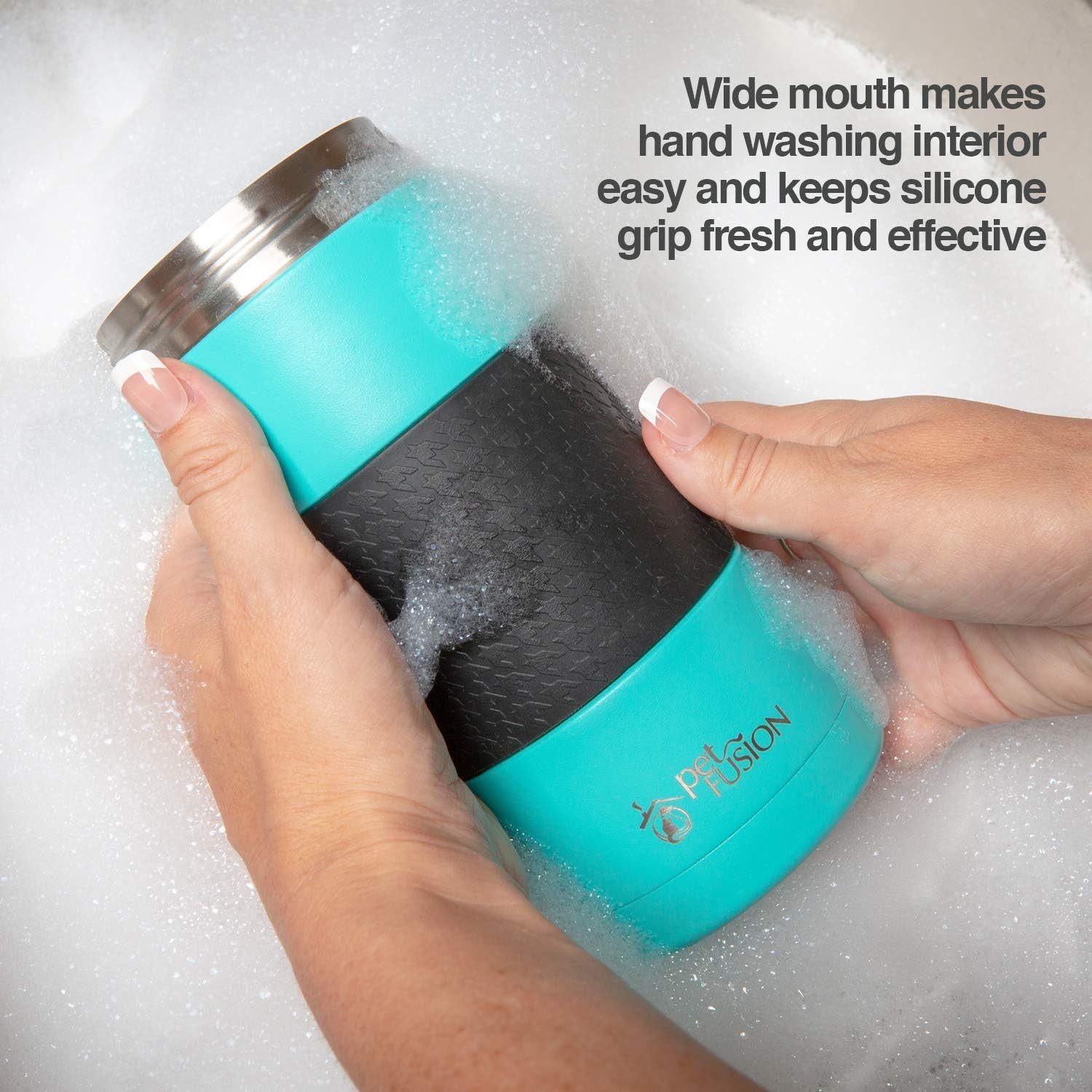 Portable Dog Water Bottle & Dispenser (New-Large 22Oz Dispenser) Insulated 2 Wall Stainless Steel- Optimal Cool Water Temp - Dog Travel Bottle