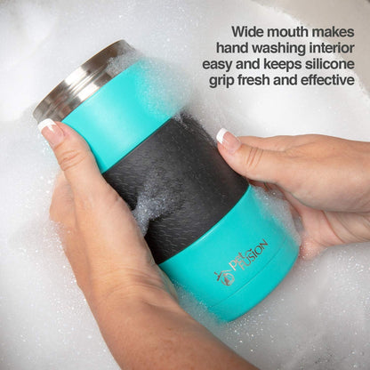 Portable Dog Water Bottle & Dispenser (New-Large 22Oz Dispenser) Insulated 2 Wall Stainless Steel- Optimal Cool Water Temp - Dog Travel Bottle